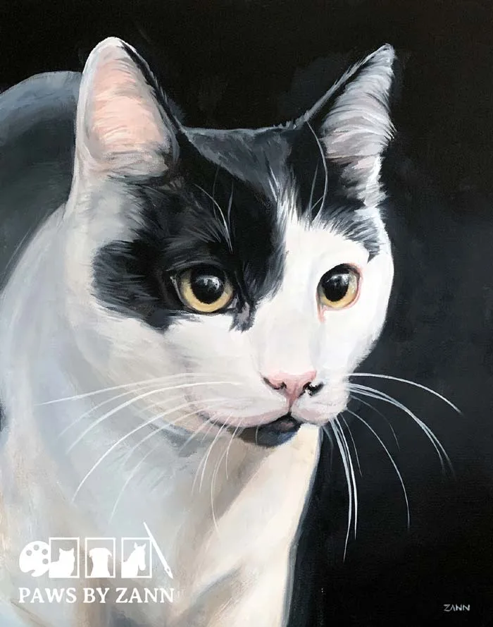 Cat portrait painting