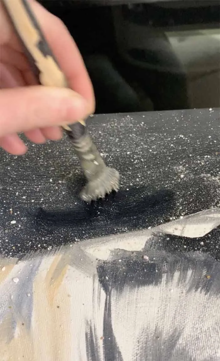 Paintings with ashes, Adding ashes to the artwork, animal portraits Pet Paintings with Ashes