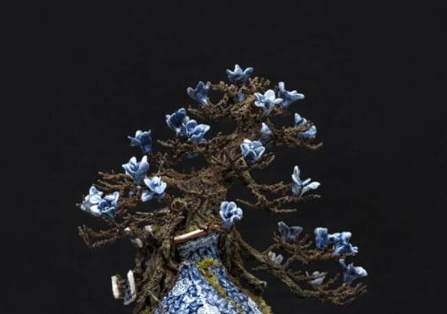 Bonsai blue roses by Patrick Bergsma