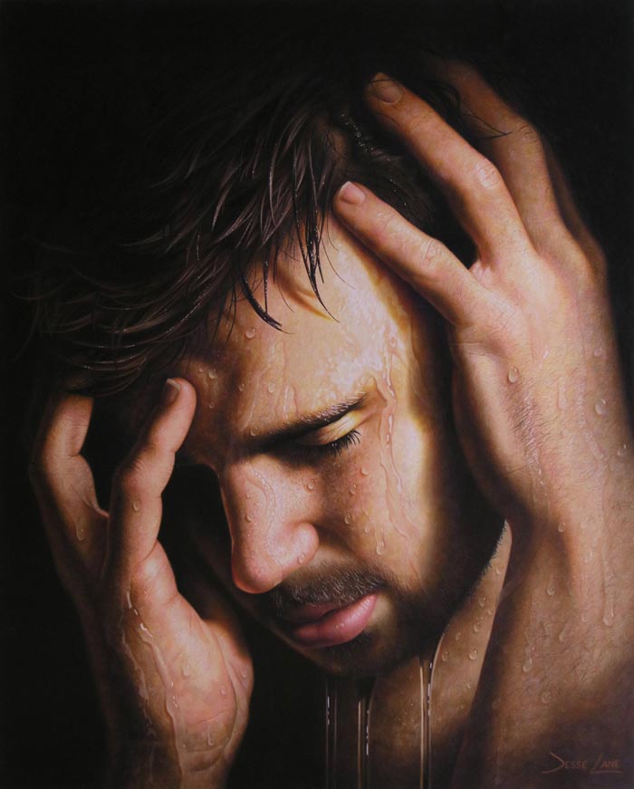 Hyper realistic painting by Jesse Lane