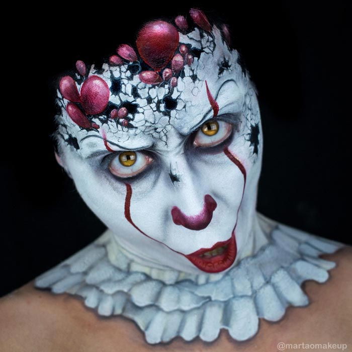 Scary face painting by Marta Ortega