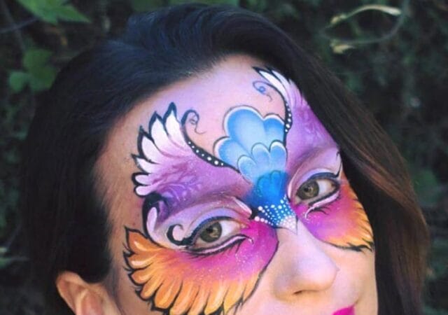 Bird Mask Face Paint by Marta Ortega