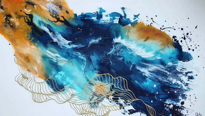abstract art fluid painting
