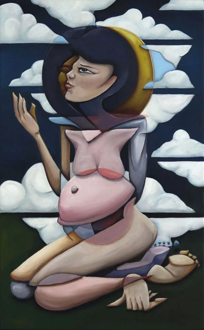 Expecting art, Pregnant woman painting