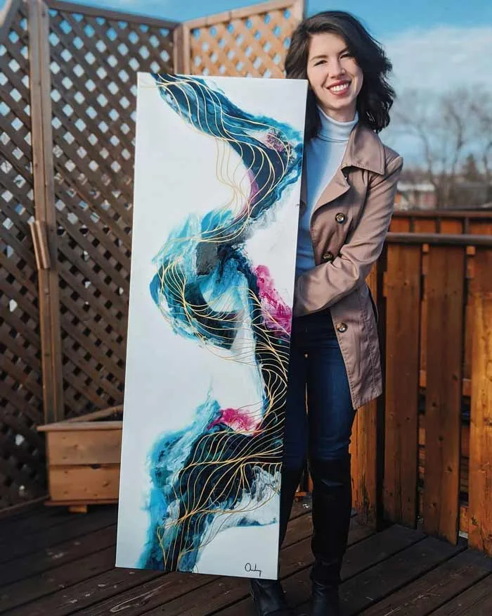 large fluid abstract canvas art original abstract fluid painting