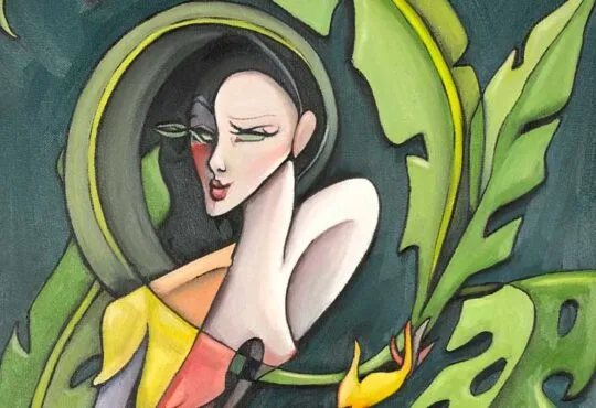 Painting of pregnant woman