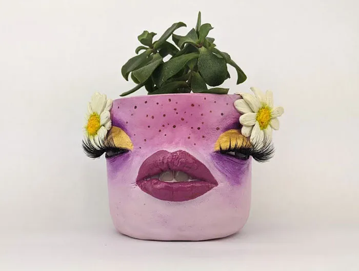 black plant pots Hourglass Plant Pot | Large | Black