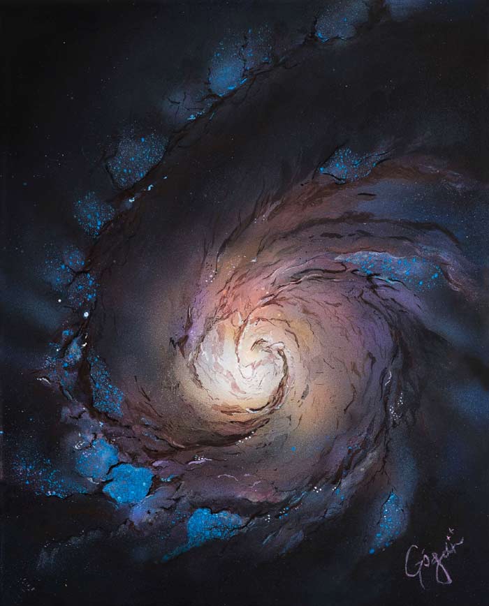 Representation of Spiral Galaxy Painting
