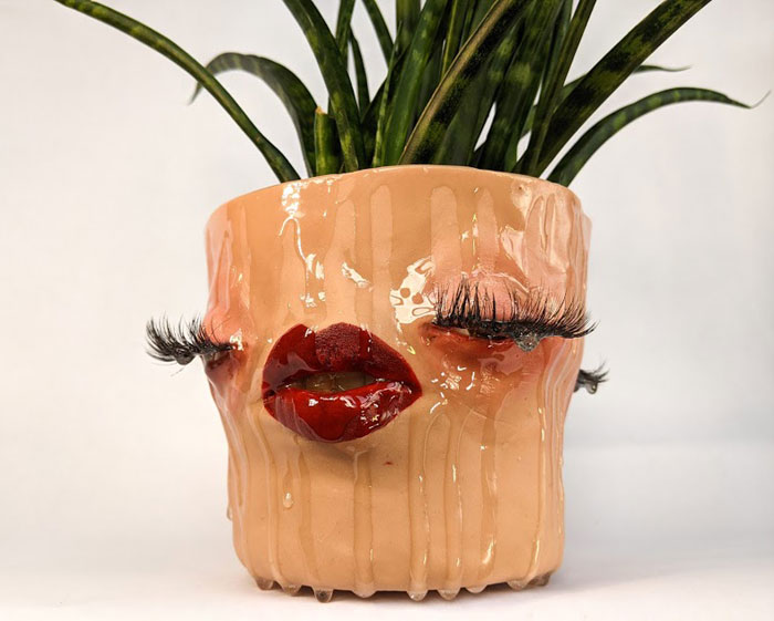 Face planters pots by Tender Flesh