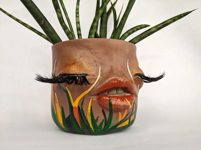 white clay plant pots Tall Terracotta White Planter main image 1