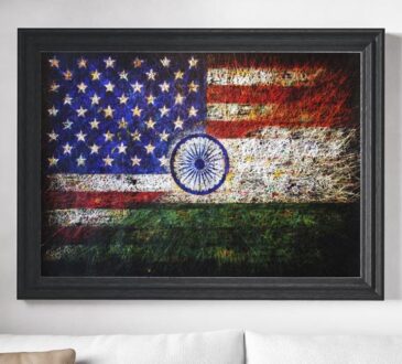 Beautiful hand painted flags