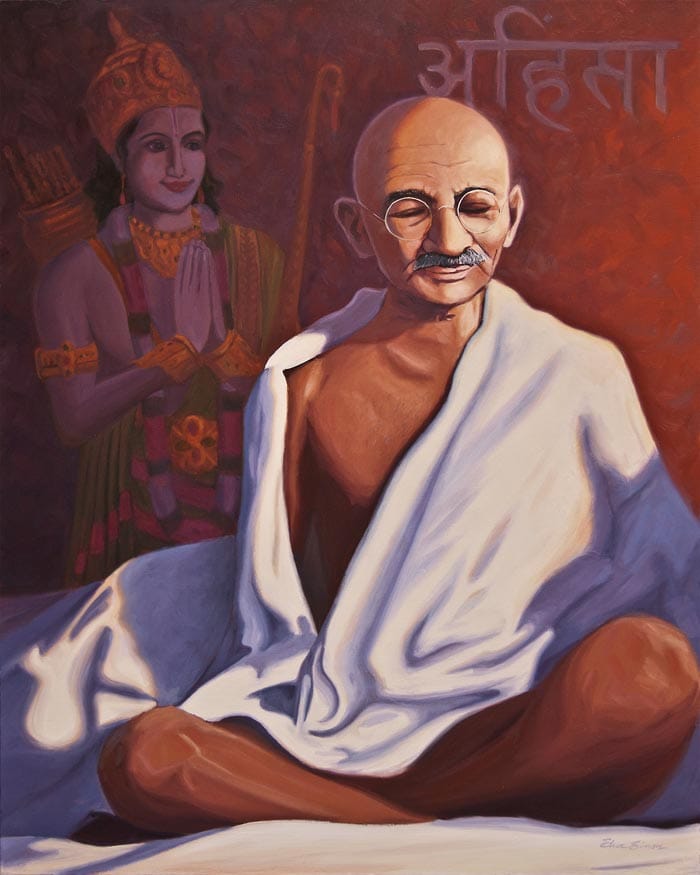 Mahatma Gandhi painting by Artist Steve Simon