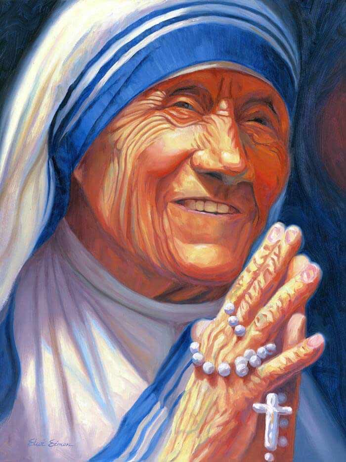 Mother-Teresa painting by Artist Steve Simon