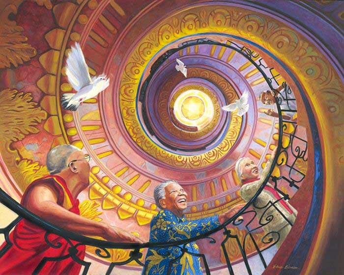 Spiral Staircase painting by Artist Steve Simon