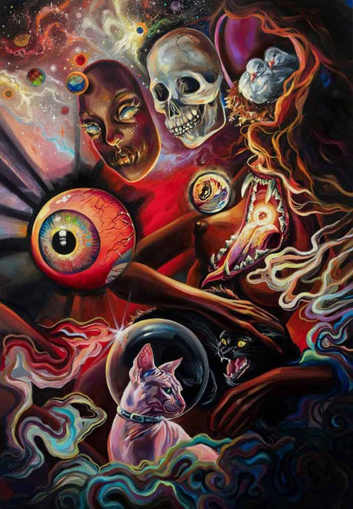 The fortune teller surrealism style by Vivien Szaniszlo
