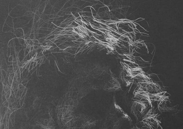 face sketch white pencil on a3 card by Daniel Meikle