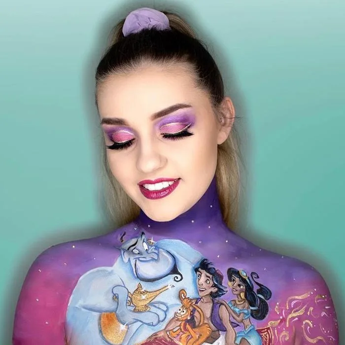 Disney bodypainting by Paige Marie