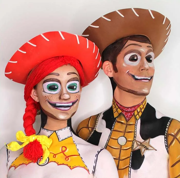 Jessie and woodie character makeup art by Paige Marie 