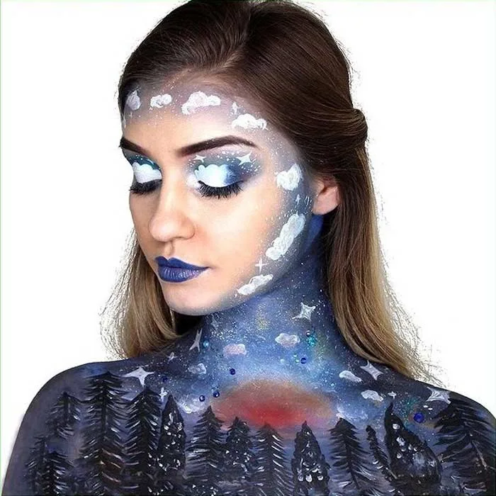 Midnight Sky Makeup art by Paige Marie