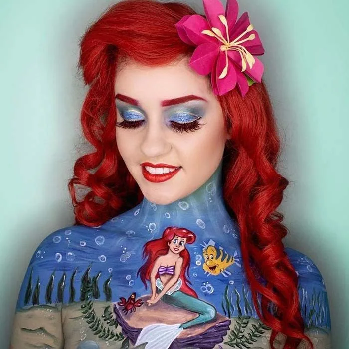 Stunning disney body painting by Paige Marie