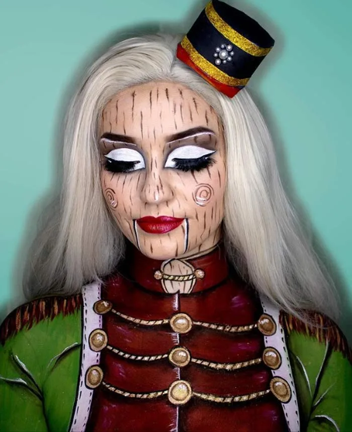 amazing Xmas and new year body painting by Makeup Artist Paige Marie
