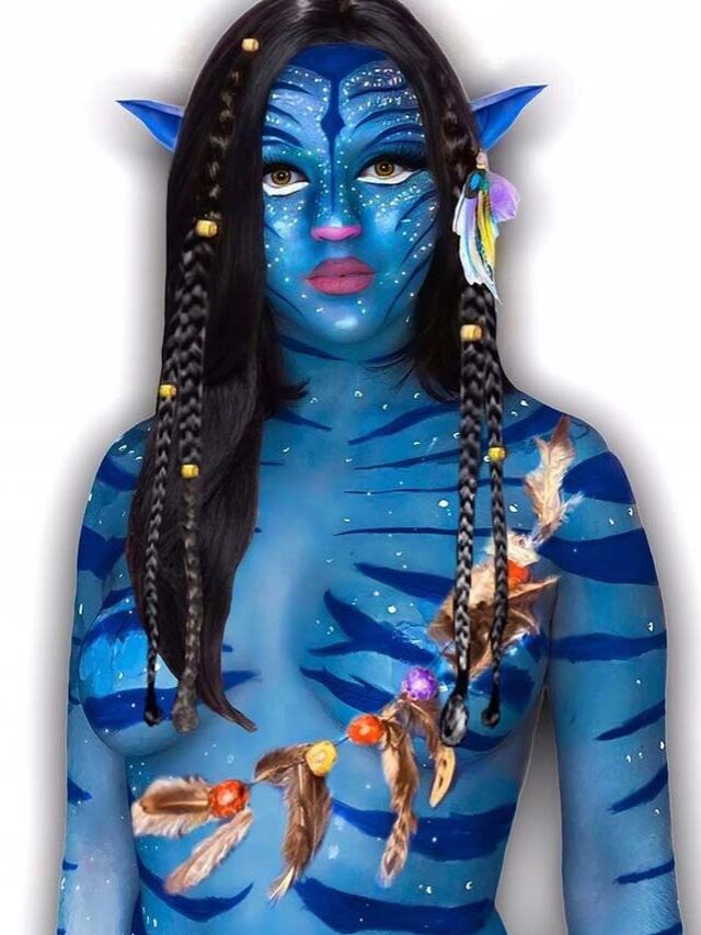 Avatar Disney body painting by Celine Cruz