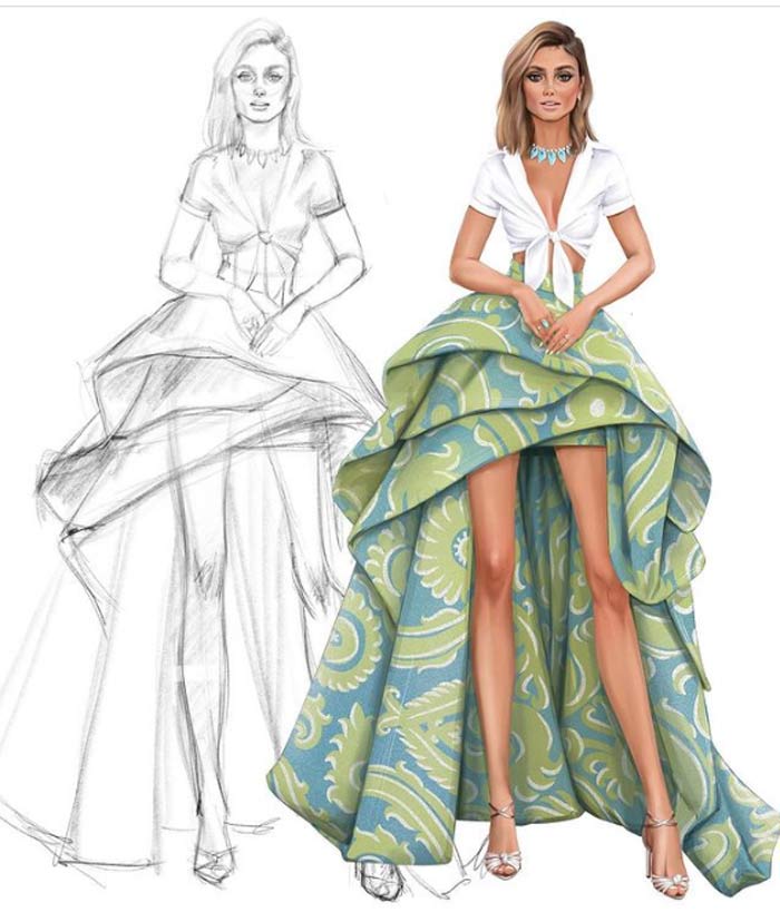 How To Draw A Dress Design Fashion Illustration Art | vlr.eng.br