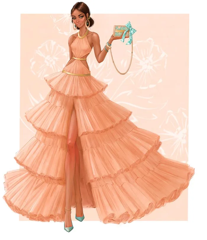 illustrator fashion design by Tess