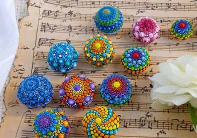 mandala art on stones val campagna