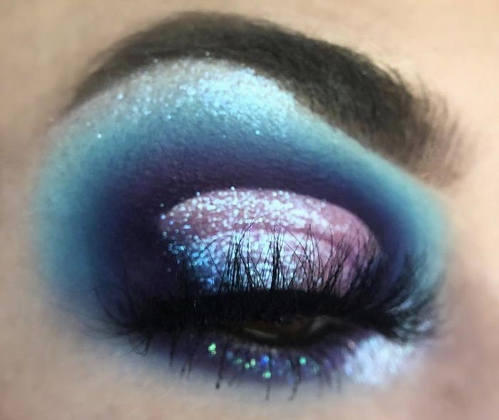 Glitter eye makeup looks by Kristen