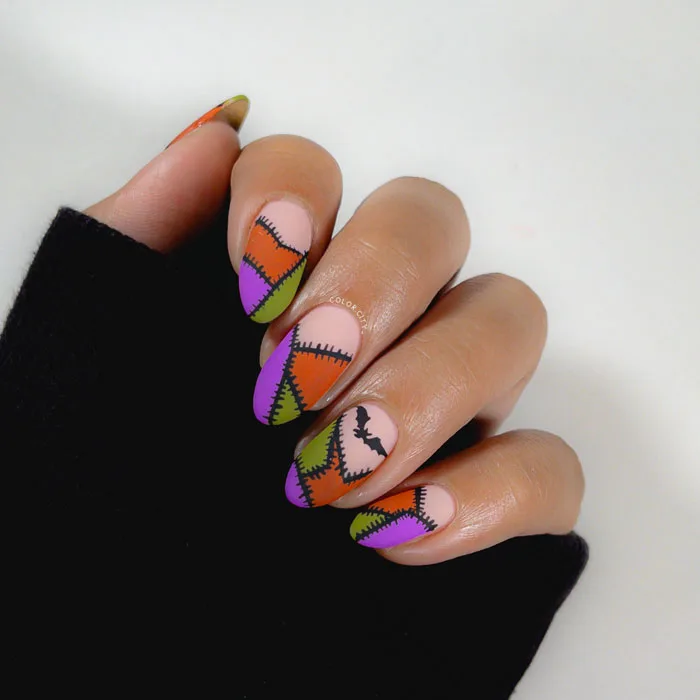 Halloween Patches Nail Art by Raiza