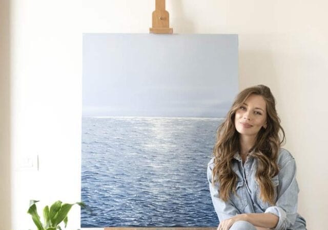 Sea storm painting Artist Nina Albiniova