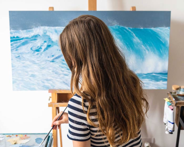 Ocean painting canvas by Nina Albiniova