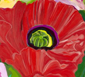 Artist Ozlem Sorlu Thompson Abstract Floral Painting