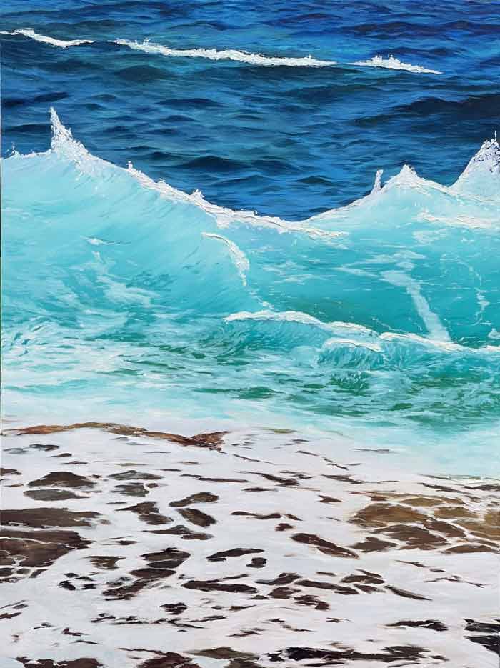Restless Ocean Oil painting by Marina Zotova