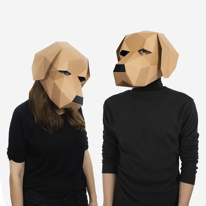 Labrador masks with paper craft by Lapa Studios