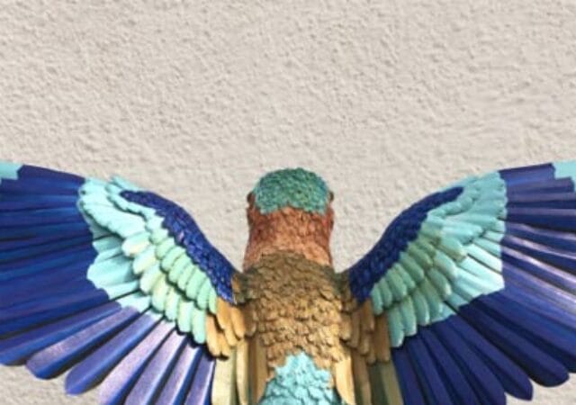 Indian Roller Paper Sculpture by Niharika Rajput