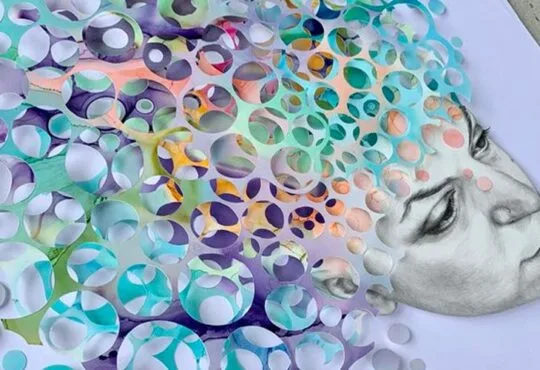 3d alcohol ink art ideas by Zuzana Borysek