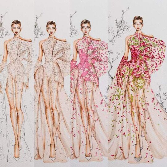 fashion dress drawings by Arron Lam on TrendyArtIdeas