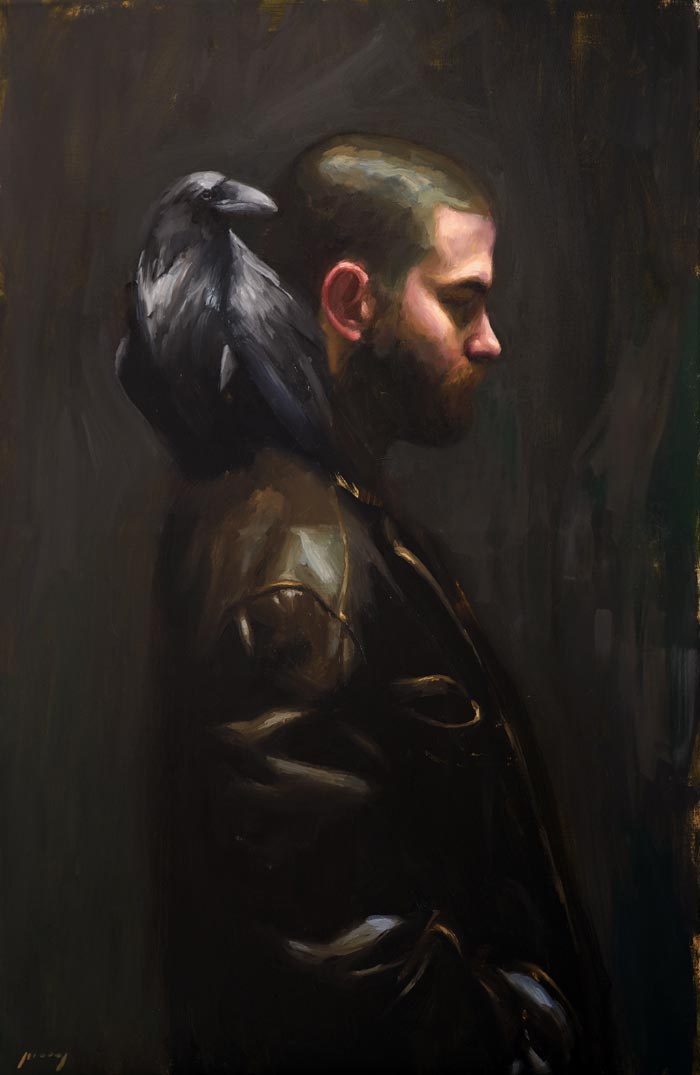 Self portrait oil painting Guido Mauas