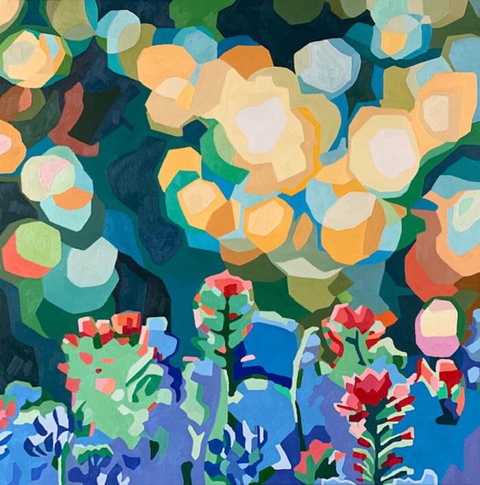 Up in the Air beautiful nature flower field painting by Aylee Kim