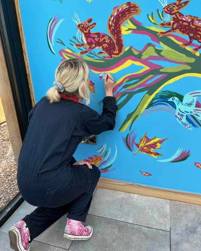 Wall woodland mural biggest painting by Georgie Stewart, Mural painting, Painting a mural, Mural painting designs Wall woodland mural biggest painting by Georgie Stewart