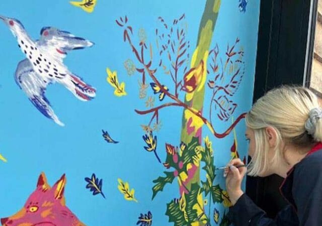 Animal mural wall painting by Georgie Stewart