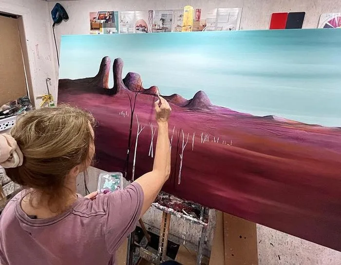 Beautiful large landscape painting by Tania Chanter