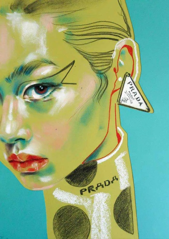 Fashion illustration Hoyeon Chung, Prada by Zhenya Z