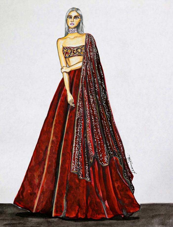 Dress Sketches for Fashion Designing | Fashion Illustration Courses