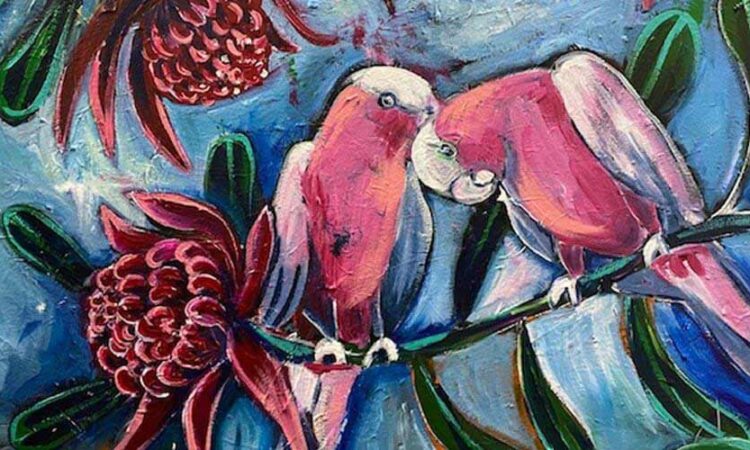 Love birds painting by Lucy Car