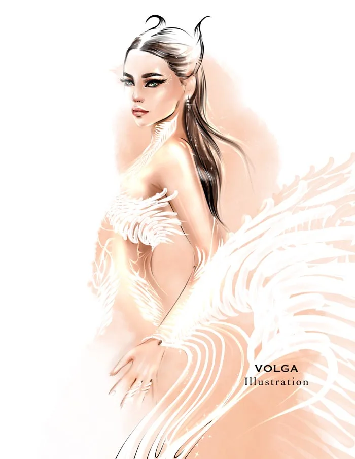 Met Gala fashion design illustration