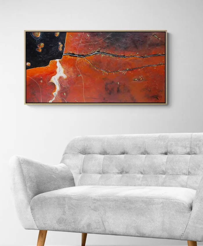 Edge of Desire abstract landscape painting by Tania Chanter
