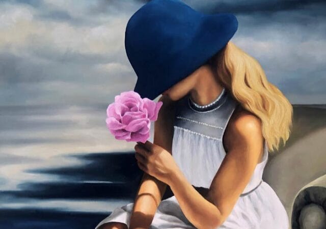 Beautiful Girl Sea oil painting